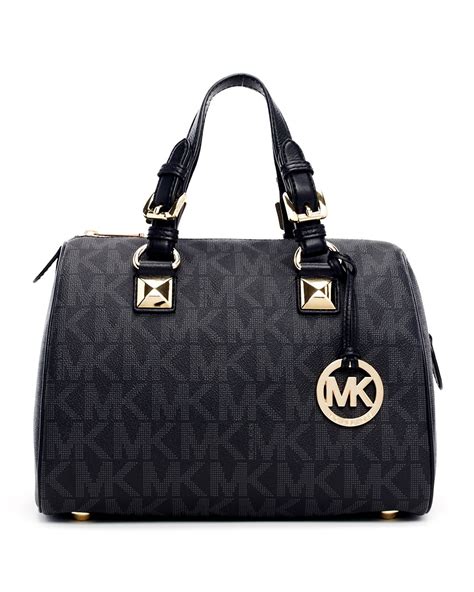 michael kors medium grayson monogram satchel black|Michael Kors grayson satchel black.